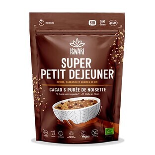 Iswari Super Breakfast Organic cocoa and hazelnut puree 360g