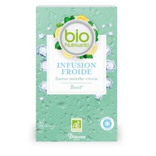 Vitavea Santé BioNutrisanté Infusion Froide Saveur Menthe Citron Boost 20 Säckchen