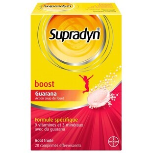 Supradyn Boost Guarana 20 Comprimes Effervescents Gout Fruite