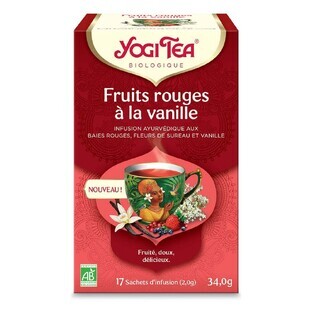 Yogi Tea Red fruit with vanilla Fruité, doux, délicieux 17 bags
