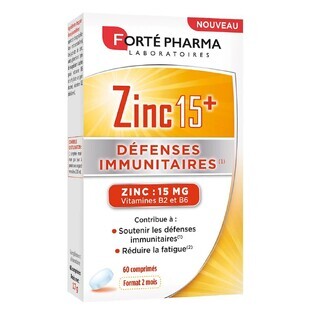 Forté Pharma Zinc 15+ 60 comprimate