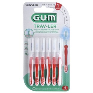 Gum Trav-ler Cepillos interdentales 0,8 mm x6