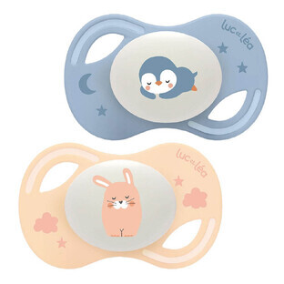 Luc Et Lea Sucettes anatomiques Nuit Extra-fines 0-6 mois x2