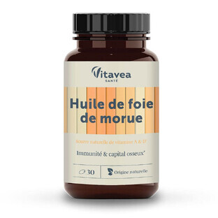 Vitavea Santé Nutri'sentiels Olio di fegato di merluzzo per la costruzione delle ossa 30 capsule