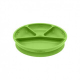 Assiette d'apprentissage compartimentée verte, Green Sprouts