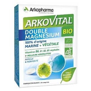 Arkopharma Double Magnesium Bio Vitamines Végétales 30 Comprimes