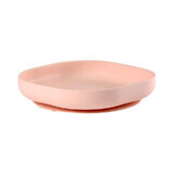 Silicone plate with suction cup, Pink, Beaba