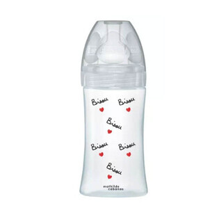 Dodie Sensation+ Biberon tétine plate débit 2 Anti Colique 0-6 Mois 270ml collection Mathilde Cabanas
