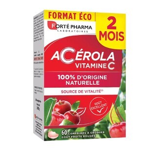 Forté Pharma Acerola Rich in Natural Vitamins C 60 chewable tablets
