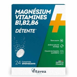 Vitavea Santé Magnesium + Vitaminen B1 B2 B6 Ontspanning 24 tabletten