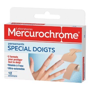 Apósitos para dedos con mercurocromo X12
