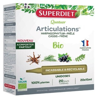 Superdiet Organic Harpagophytum Articulări 20x15ml
