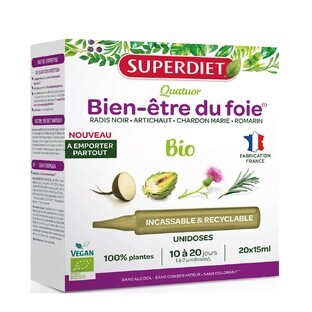 Superdiet Benessere quotidiano biologico di Quator 20 monodosi da 15 ml