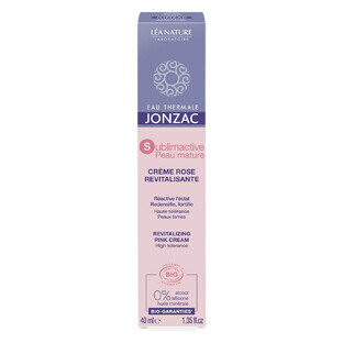 Eau thermale Jonzac Sublimactive biologische revitaliserende crème met roos 40 ml