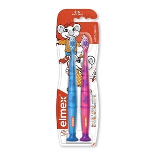 Cepillos de dientes Elmex para niños de 3 a 6 años X2