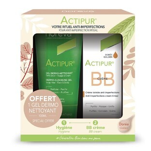 Noreva Actipur Golden BB Cream 30ml and Foaming Gel 100ml SET 130 ml