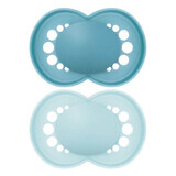 Mam Original Tendance Succhietti simmetrici in Silicone Colori della natura a tinta unita 18 mesi+ 2pz