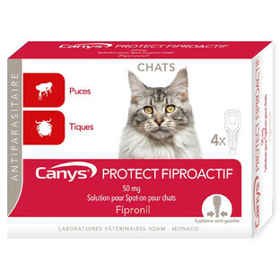 Canys Protect Fiproactif 50 mg solución spot-on para gatos 4x0,50ml