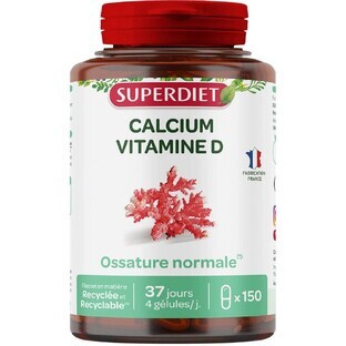 Superdiet Calciu-Vitamina D 150 capsule