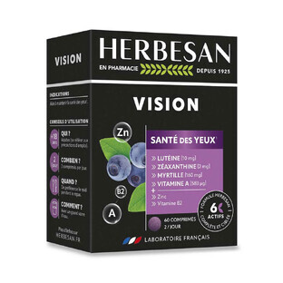 Herbesan Vision Santé Des Yeux 60 Comprimés