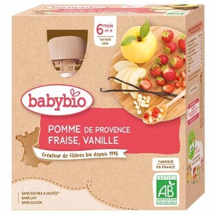 Babybio Organic Bottles from 6 months The fruit 4x90g