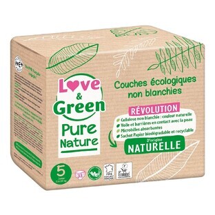 Love&Green Pure Nature Ecological Diapers Size 5 x 33