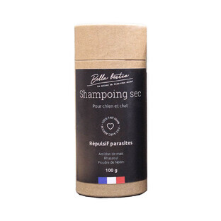 Bella Bestia Shampooing sec Neem répulsif parasites Chien et chat 100g