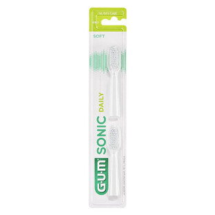 Gum Sonic Daily Toothbrush Refills Le Blanc x2