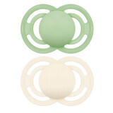 Mam Perfect Succhietti per animali simmetrici in silicone Perfection 6 mesi e Plus X2