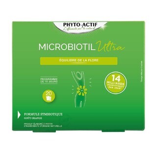 Phyto-Actif Microbiotil Ultra Fermenți lactici Aroma portocalie 20 pliculețe