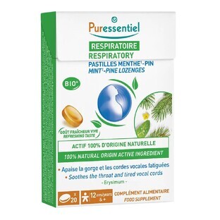 Puressentiel Pastillas Respiratorias Garganta Pino Menta x20