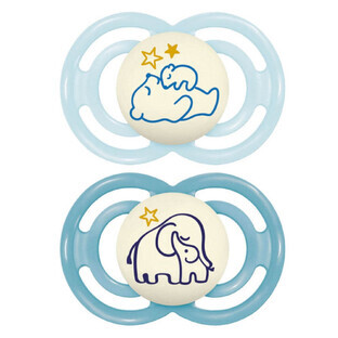 Mam Perfect Night Symmetrical Soothers 6months+ 2pcs
