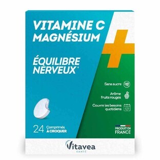 Vitavea Santé Vitaminas C + Magnesio Equilibre nerveux 24 Comprimidos