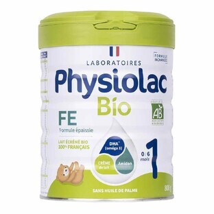 Physiolac Lait en poudre 1 Formule Epaisse Bio De 0 A 6 Mois 800g