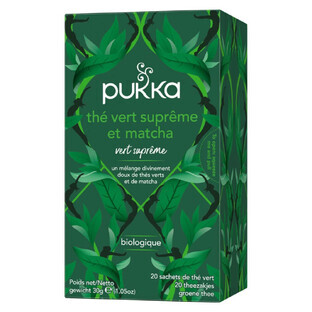 Pukka Té Energía y Vitalidad - Suprême té verde matcha x 20 bolsitas