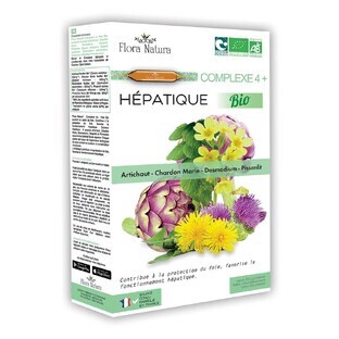 Flora Natura Complejo Hepático Ecológico 4+ Alcachofa 20 ampollas