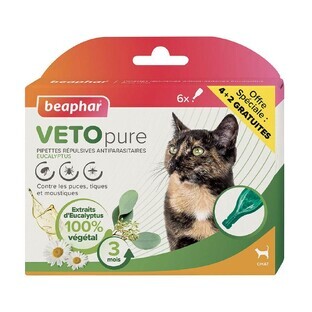 Beaphar VETOpure abweisende Pipetten für Katzen x4+2 gratis