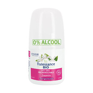 Natessance Déodorant rechargeable 24h Jasmin Bio Tous types de peaux 50ml