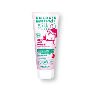 Energie Fruit Organic sorbet milk with raspberry pulp and cherry blossom for dry skin 200 ml