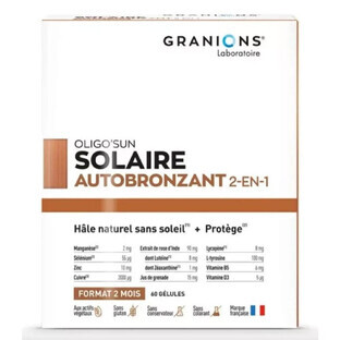 Granions Oligo'Sun Selbstbräunende Sonnenpflege 2 Monate Pflege 60 Kapseln