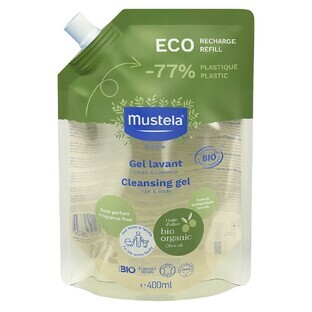 Mustela Eco Refill Cleansing Gel Bio Body and Hair from birth 400 ml