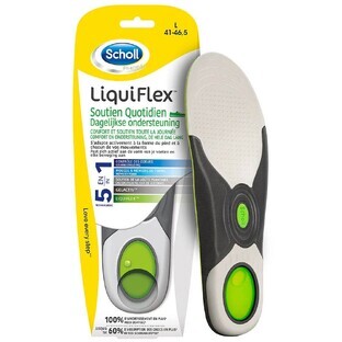 Scholl LiquiFlex Daily Support Insoles for Men Size 41-46.5