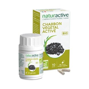 Naturactive Pflanzenkohle 28 Kapseln 20 gélules