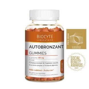 Biocyte Solaire Autobronzant Goût myrtille 60 Gummies