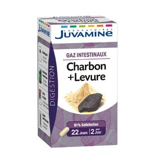 Juvamine Carbón Vegetal + Levadura 45 Gelule