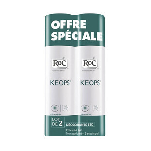 Roc Deodorant Spray Dry Moisture Abundant Keops 2x150ml