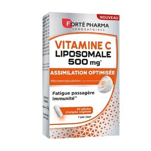 Forté Pharma Liposomal Vitamins C 500 mg Vitality and Fatigue 30 Vegetarian Capsules