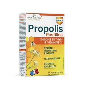 3 Chênes Pastillas Calmantes de Propóleo x40
