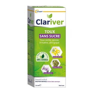Clariver Cough syrup for adults without sugar 120ml