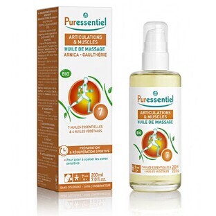 Puressentiel Organic Arnica și Gaultheria Ulei de masaj pentru articulații și mușchi 200 ml